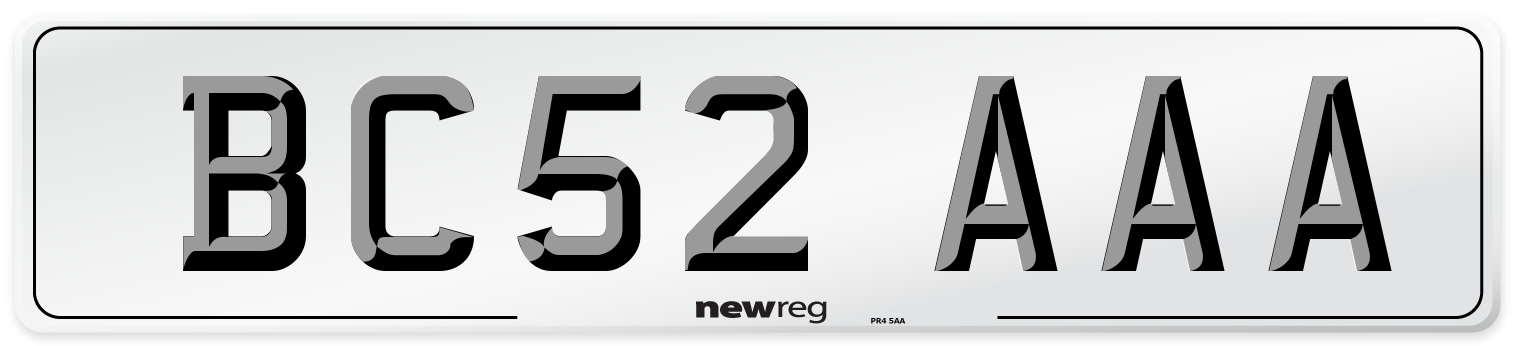 BC52 AAA Number Plate from New Reg